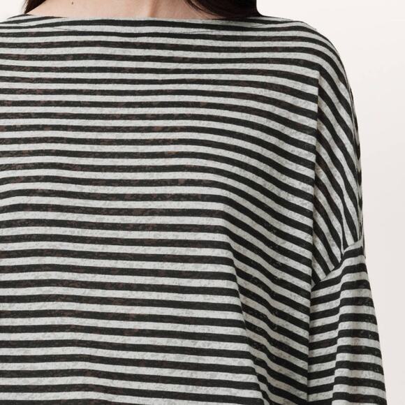All Saints Rita Relaxed Fit Striped Tee - Picture 4 of 9